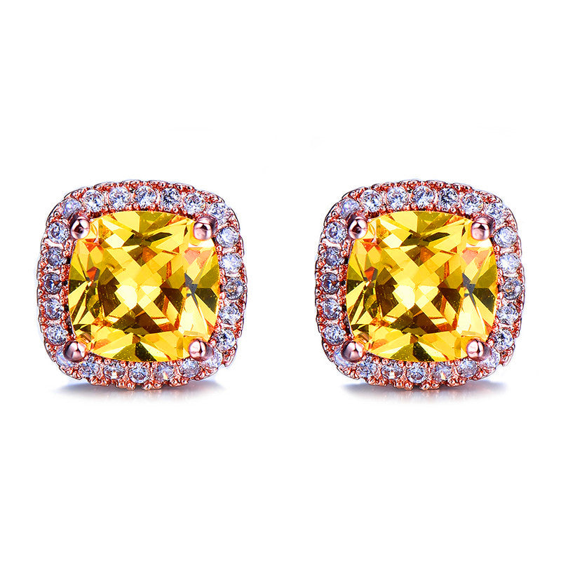 Boucles d'oreilles de luxe femme cristal Zircon pierre mode argent