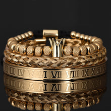Charger l&#39;image dans la galerie, Bracelet chiffres romains royaux hommes et femmes en acier inoxydable
